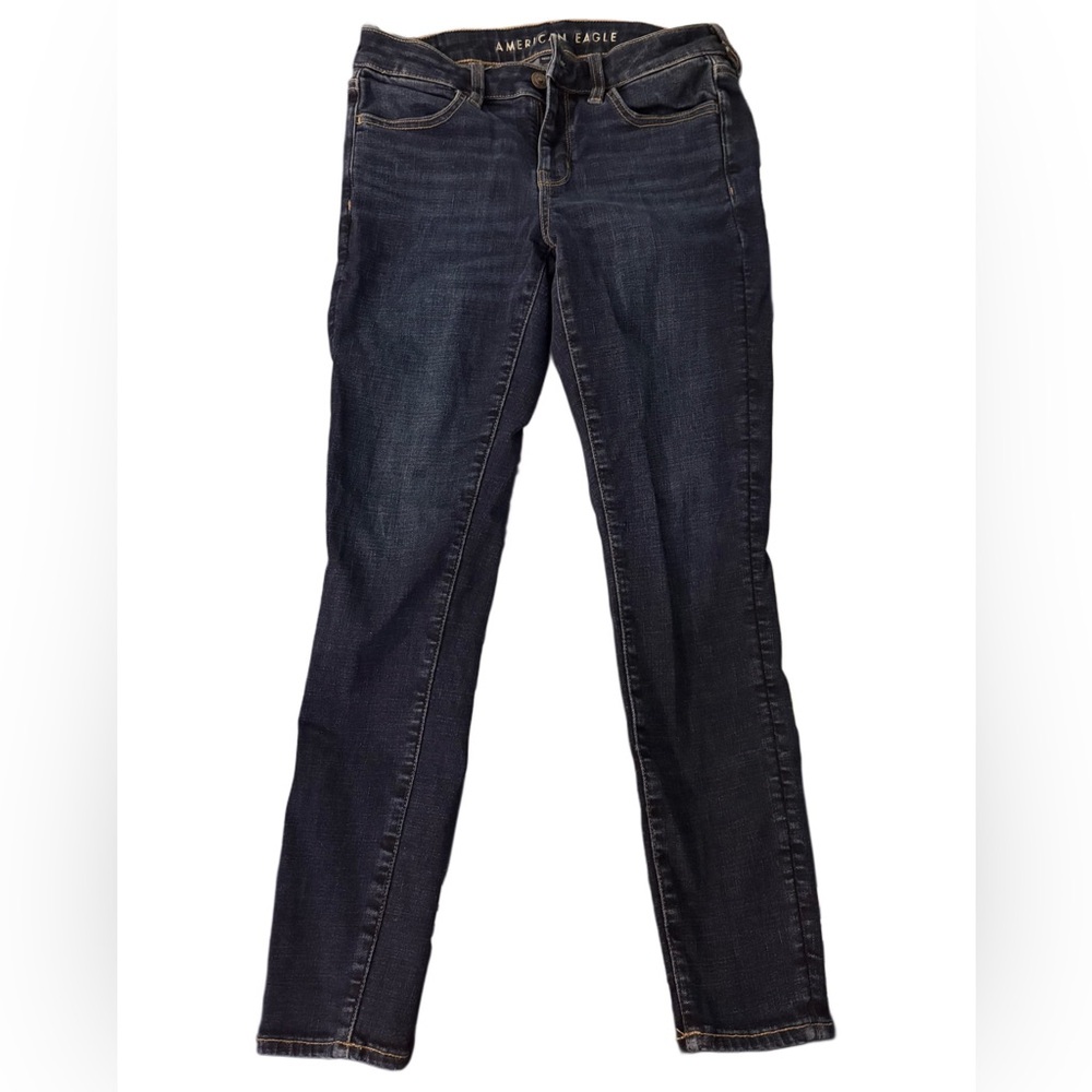 American Eagle Outfitters Women's Navy Skinny Jeans Size 4 Shorts